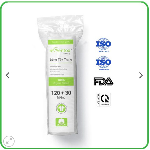 Bông tẩy trang Regentox miếng tròn 150 Miếng
