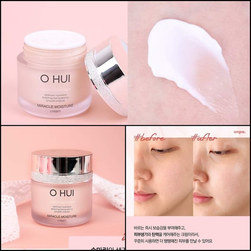 [Sale Tách Set] Kem Ohui hồng dưỡng ẩm chuyên sâu, làm da trắng hồng và chống lão hóa OHUI Miracle Moisture Cream