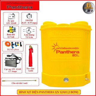 Bình xịt điện Panthera 20 lít 2bơm Thailand, áp lực phun mạnh