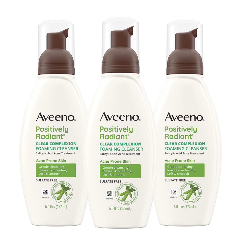 Sửa rửa mặt tạo bọt  Aveeno Clear Complexion Foaming 177ml của Mỹ