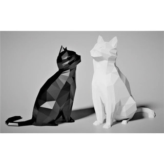 MẪU IN 3D Nhựa - Low Poly Cat - MS01