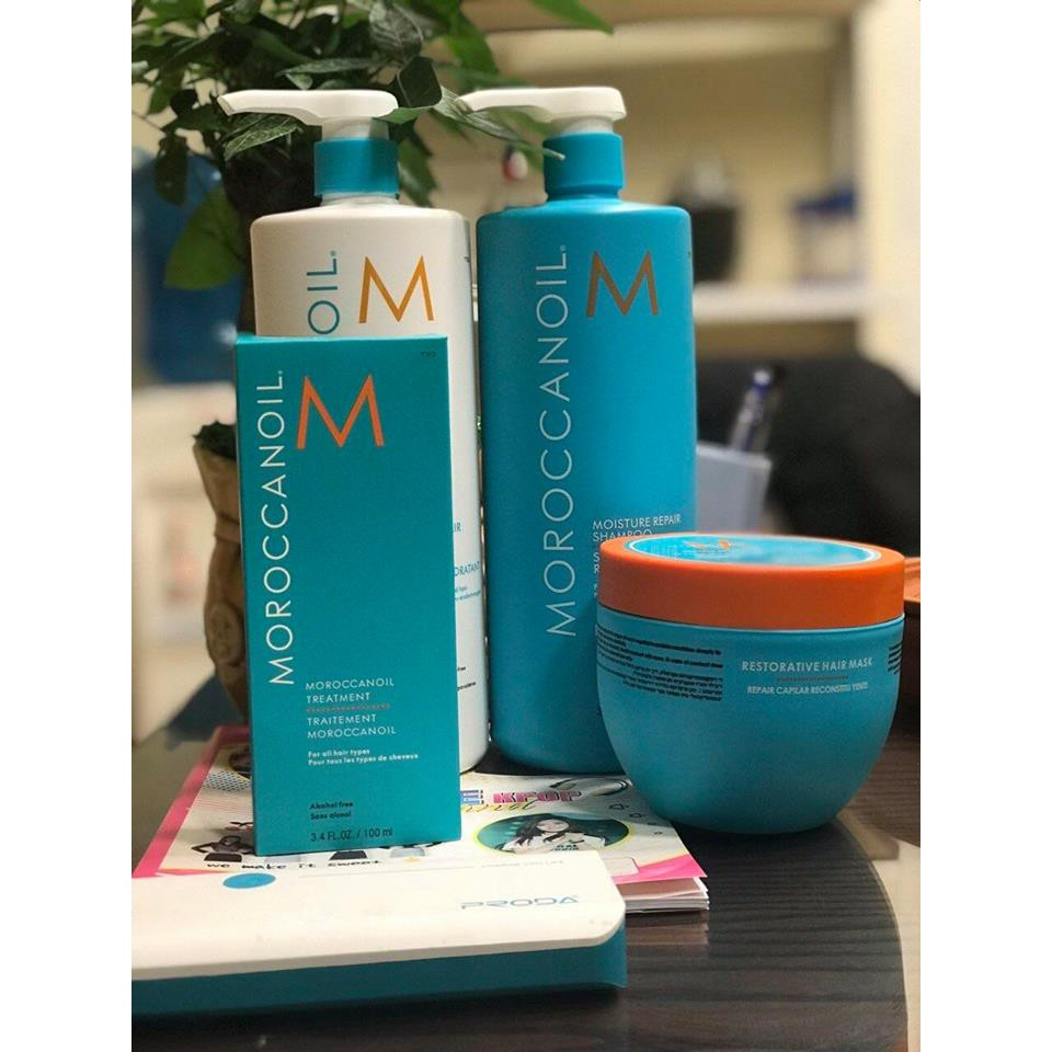 MOROCCANOIL - Cặp Dầu Gội Dầu Xả Dưỡng Ẩm Sâu Phục Hồi Tóc Hư Tổn MOROCCANOIL 1000ml