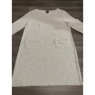 Đầm Nữ Bigsize Hicole Hiller Thun Nỉ Màu Xám Cổ Thuyền Tay Lỡ Dáng A - Size XL