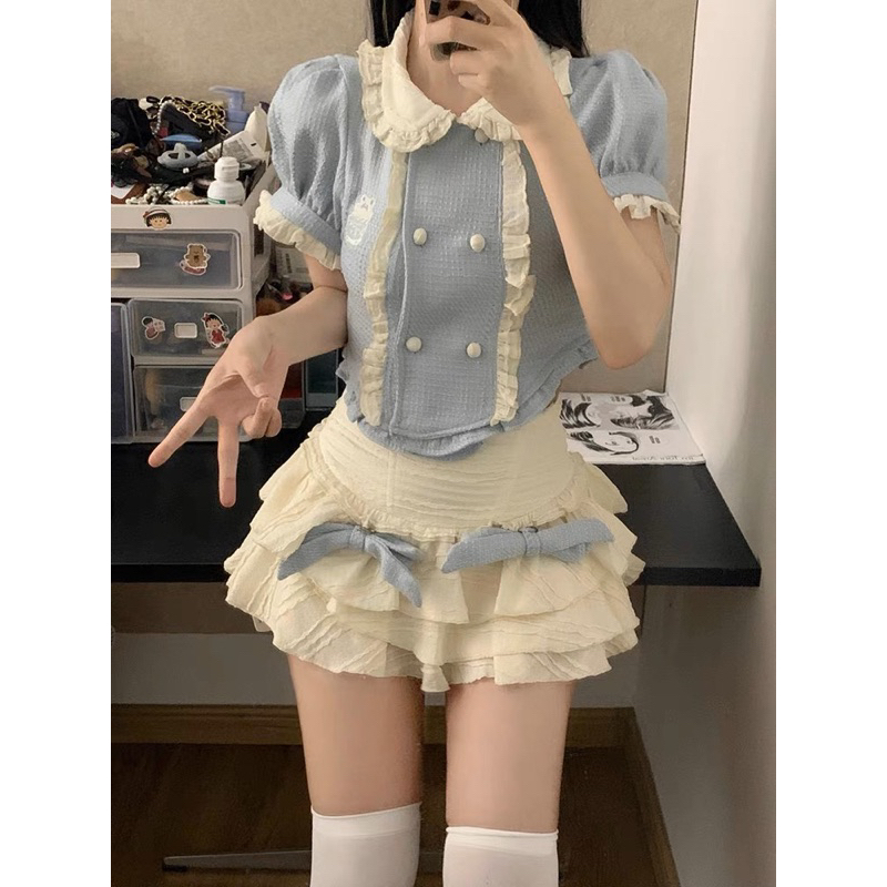 Set váy tiểu thư phong cách Barbie dễ thương