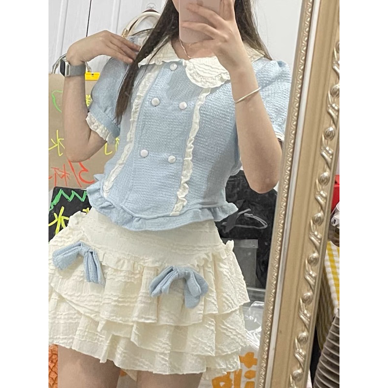 Set váy tiểu thư phong cách Barbie dễ thương