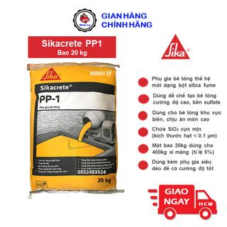 Bao 20kg Phụ Gia Vô Cơ Hoạt Tính Silica Fume Cho Bê Tông – Bền Sulfate, Kháng Ăn Mòn Sika