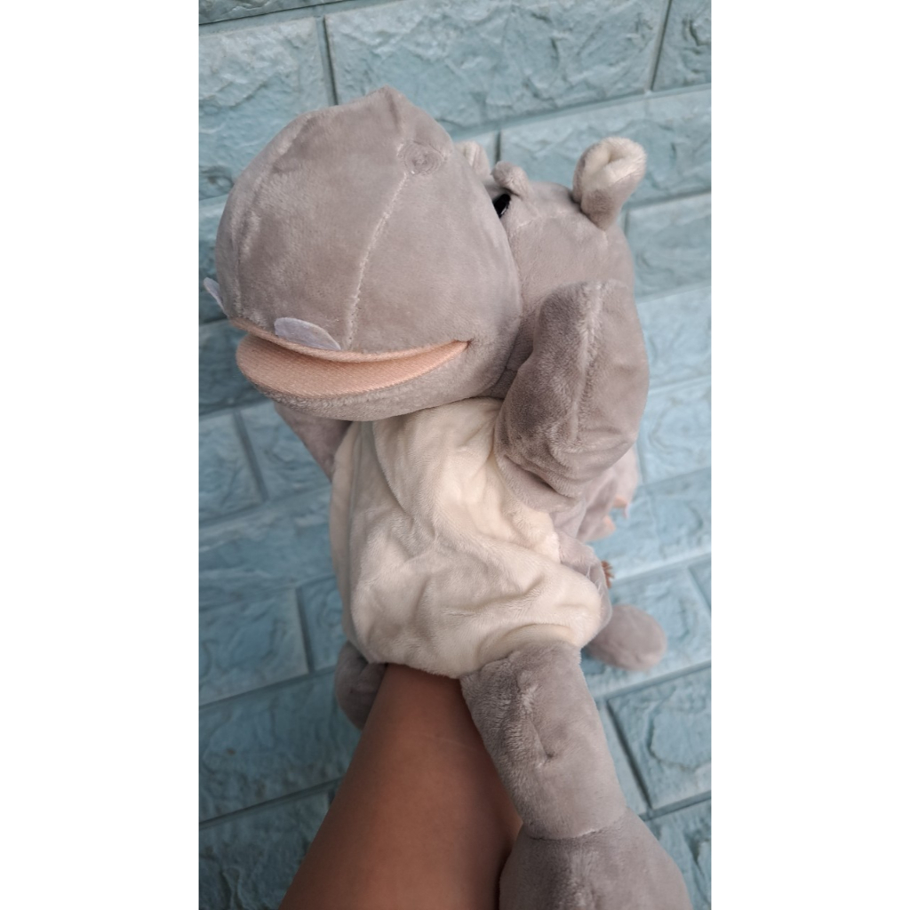 Rối cánh tay thú bông hà mã