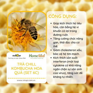Trà chill Kombucha hoa quả - set 6c