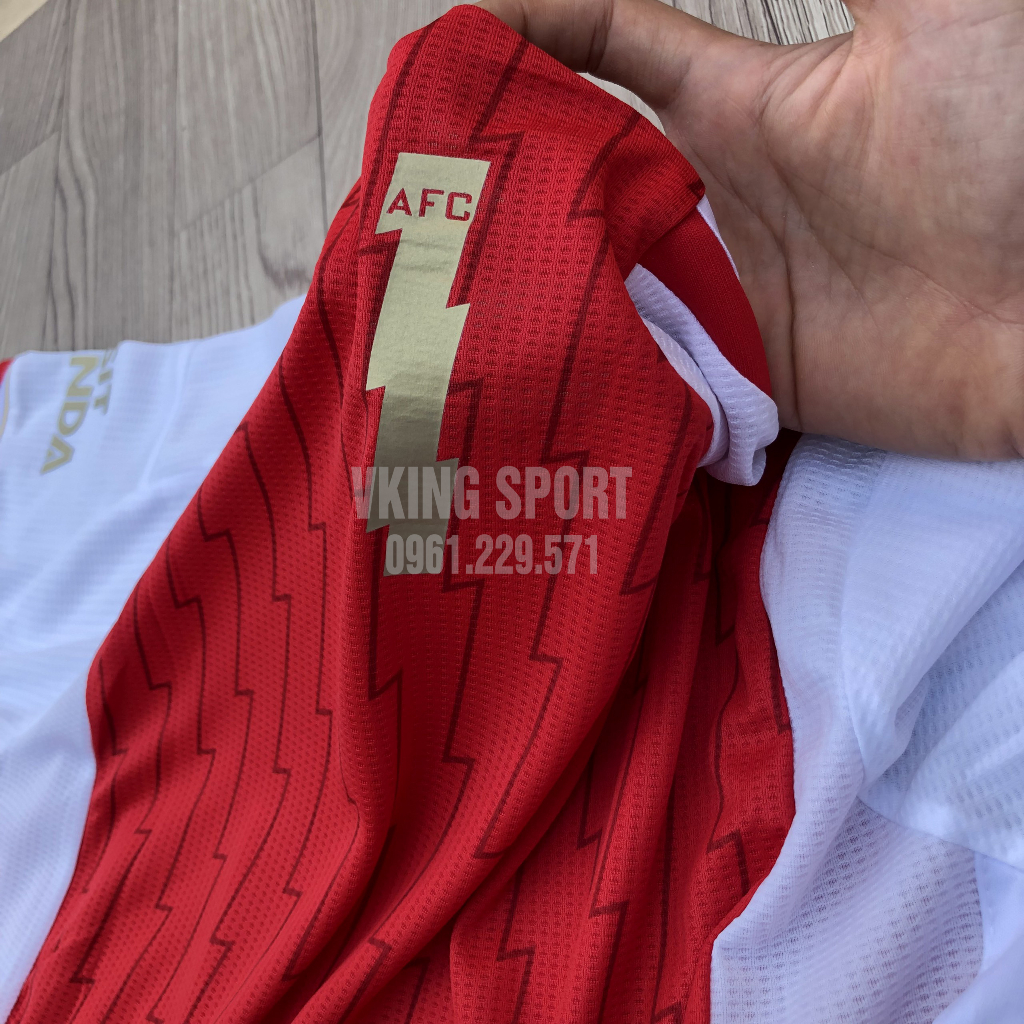 Bộ Quần Áo Bóng Đá Arsenal 2023 Sân Nhà Màu Đỏ Vải Thái Có In Tên Số Theo Yêu Cầu