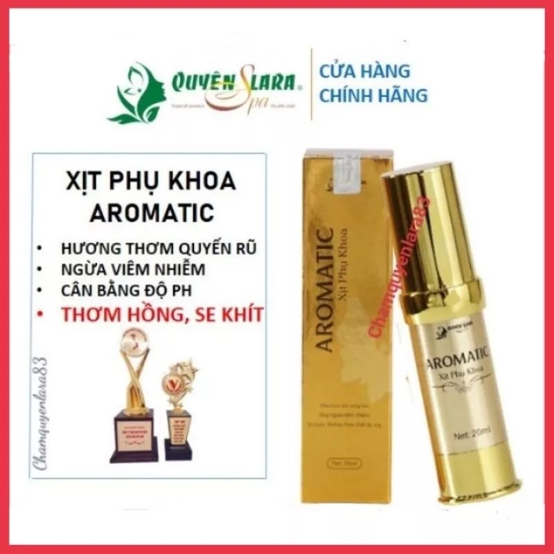 Xịt phụ khoa AROMATIC Quyên lara giúp cô bé thơm, hồng, khít