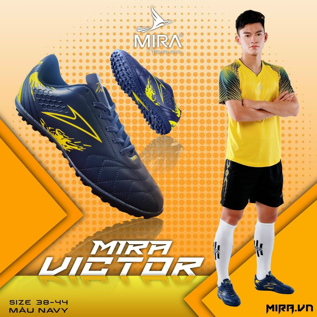 Giày Bóng Đá Chính Hãng Mira Victor - Bám Sân Tốt, Khâu Full Đế