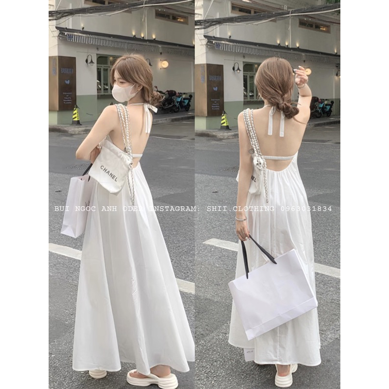 [ ORDER ] - Váy 2s hở lưng dáng suông A27