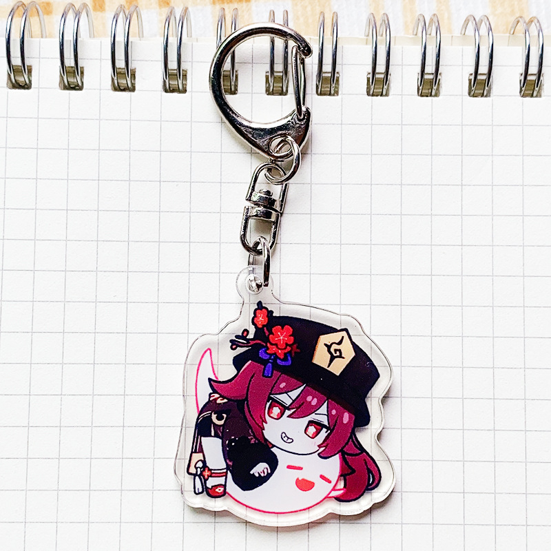 Móc khóa mica acrylic game Genshin Impact in 2 mặt chibi anime nhân vật dễ thương xinh xắn siêu rẻ