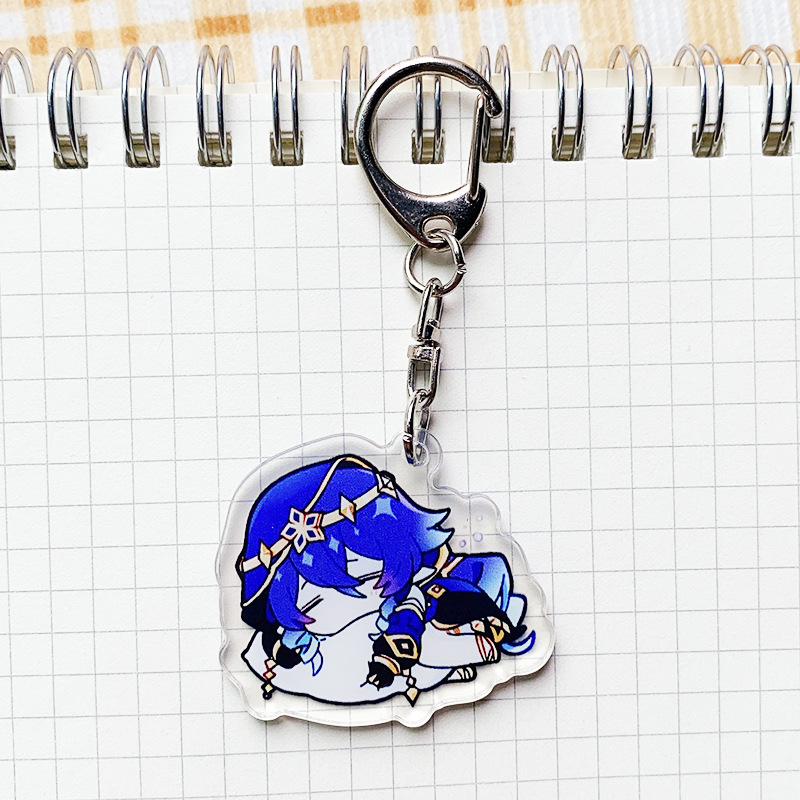 Móc khóa mica acrylic game Genshin Impact in 2 mặt chibi anime nhân vật dễ thương xinh xắn siêu rẻ