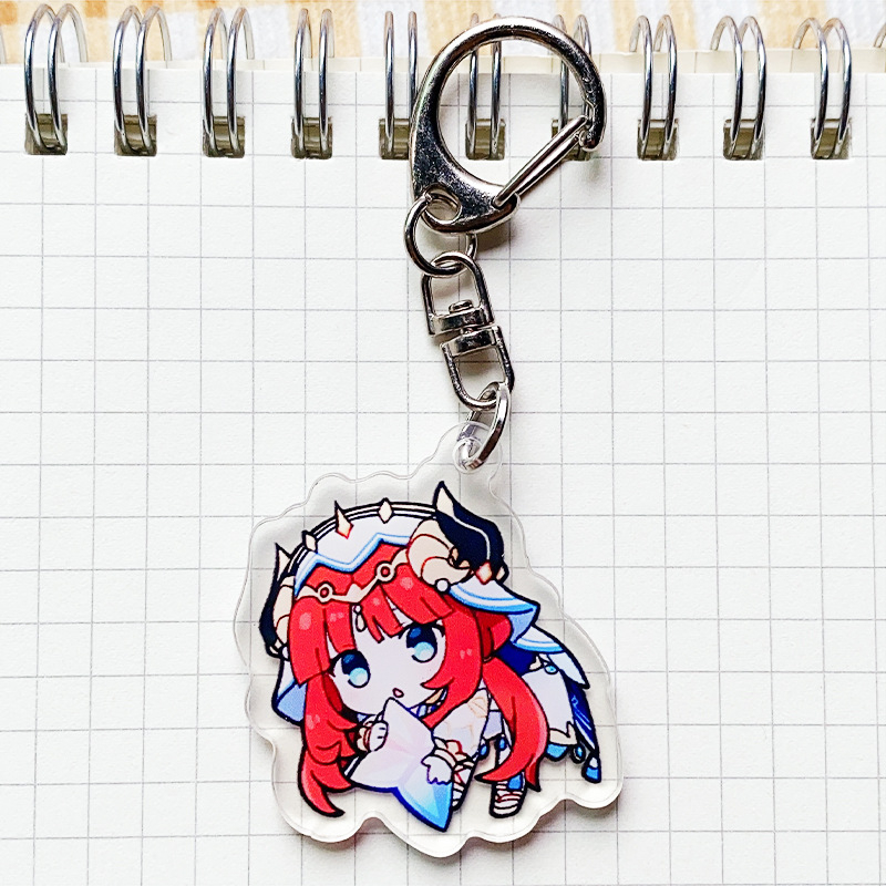 Móc khóa mica acrylic game Genshin Impact in 2 mặt chibi anime nhân vật dễ thương xinh xắn siêu rẻ