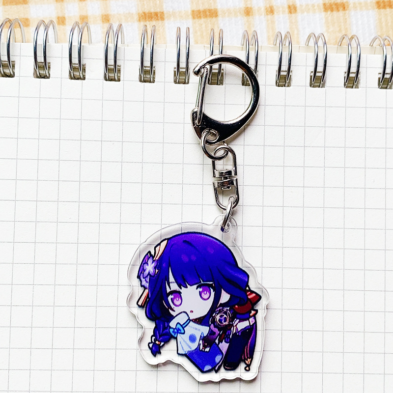 Móc khóa mica acrylic game Genshin Impact in 2 mặt chibi anime nhân vật dễ thương xinh xắn siêu rẻ