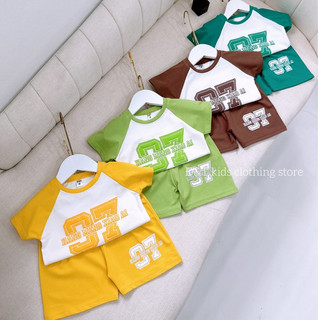 Bộ cộc tay bé trai, bộ cotton vải mát form đẹp cho bé trai từ 8 - 20kg