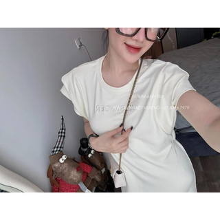 Váy Suông Nữ Cánh Tiên Hở Lưng In Chữ JIL SANDER Đầm Nữ Dáng Dài Tay Bèo Freesize