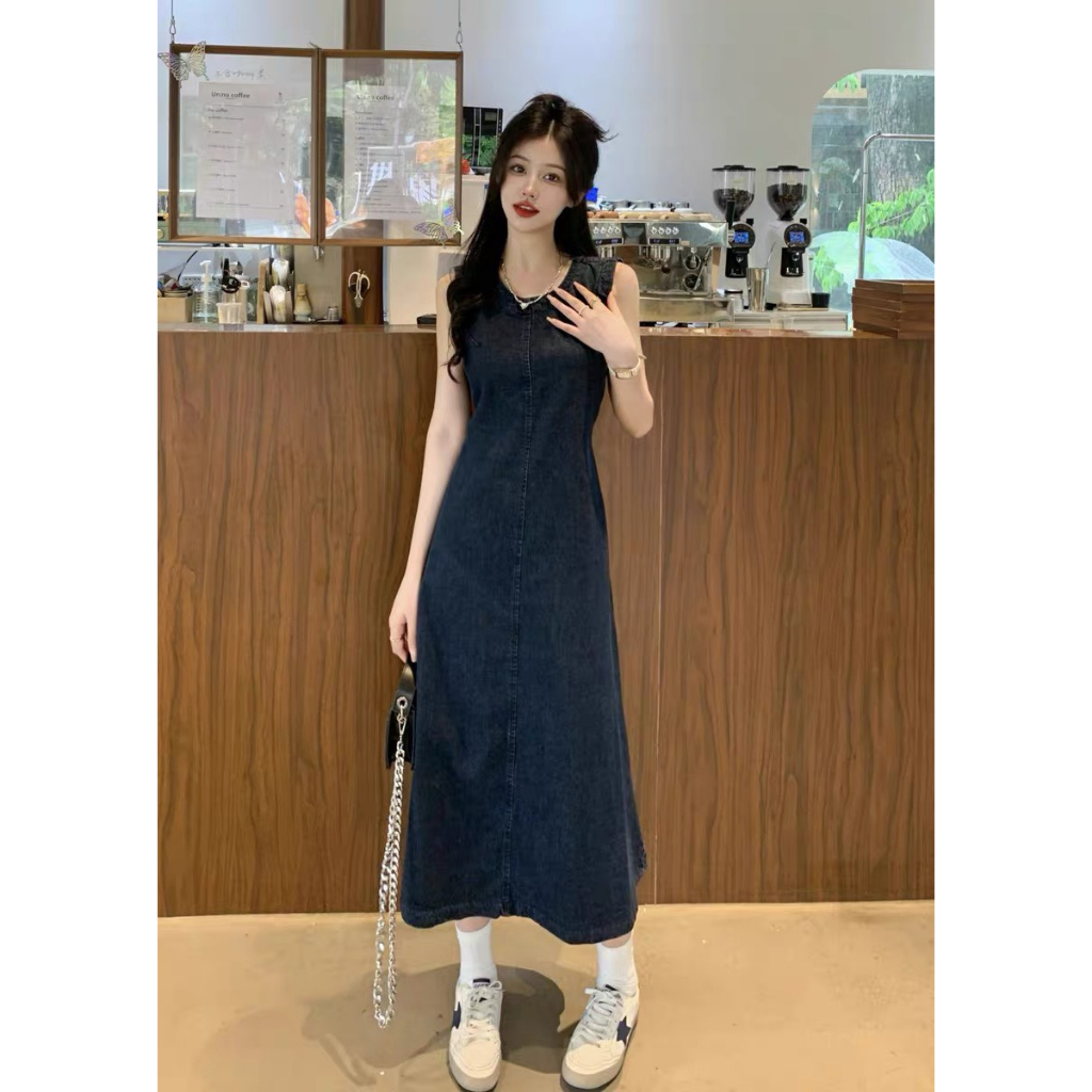 Đầm Denim Dáng Dài Hở Lưng Xinh Xắn Freesize - ANN CLOTHING