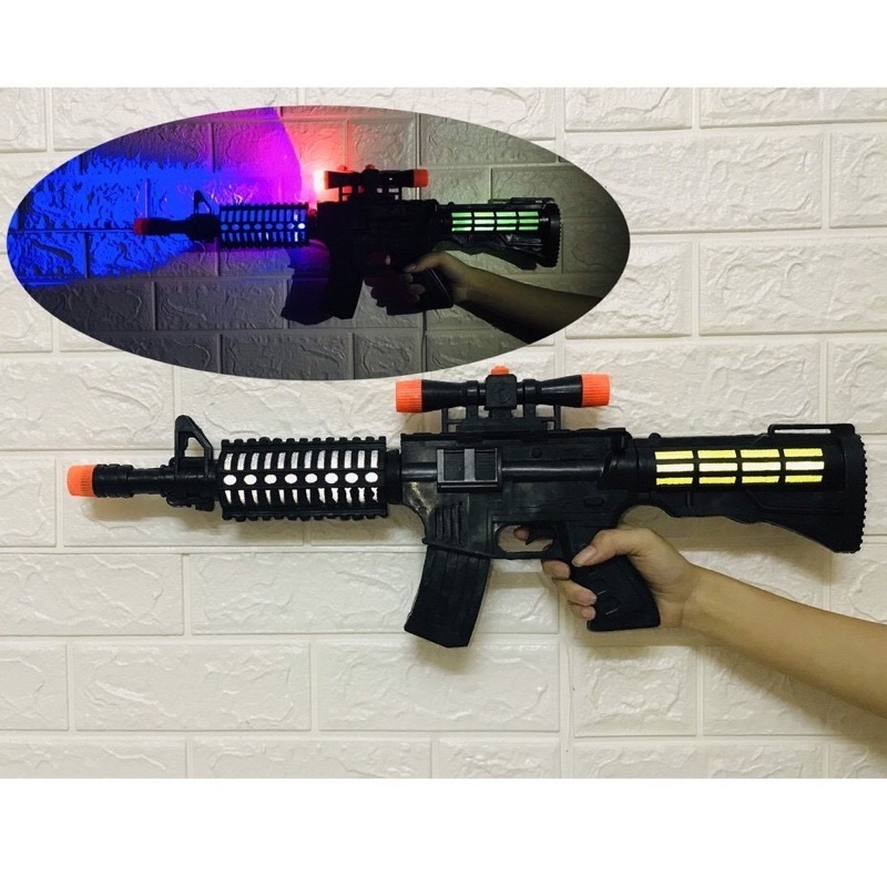 Đồ Chơi Súng Chạy Pin Có Đèn Có Nhạc Loại To Đẹp Cho Bé Trai - BICA TOYS
