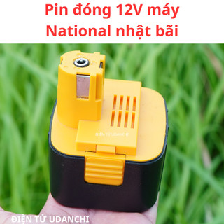 Pin đóng 12V National nhận sạc Adapter dùng cho máy nội địa Nhật bảo hành 6 tháng