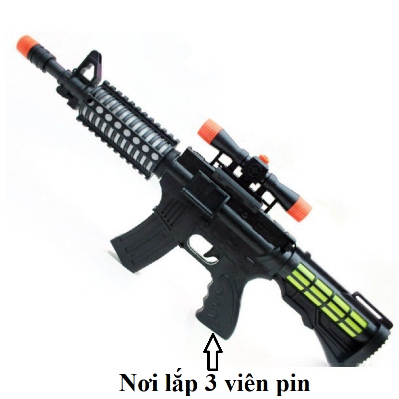 Đồ Chơi Súng Chạy Pin Có Đèn Có Nhạc Loại To Đẹp Cho Bé Trai - BICA TOYS