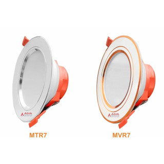 Đèn âm trần chính hãng ASIA 7W ánh sáng 3 màu Lắp Lỗ khoét phi 76 và phi 90 ,nguồn liền,Bảo hành chính hãng 2 năm