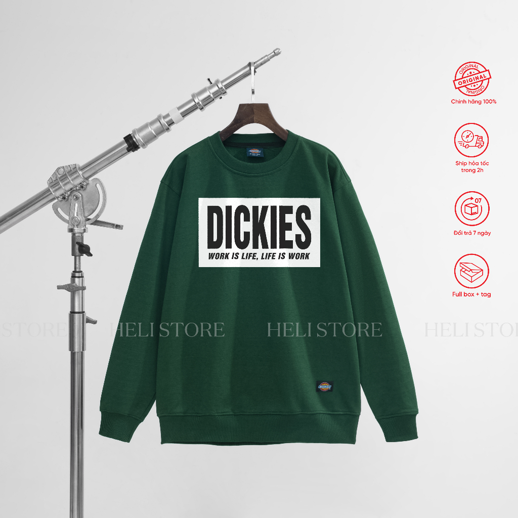 Áo sweater Nỉ Rêu Nam Nữ  Dickies chính hãng