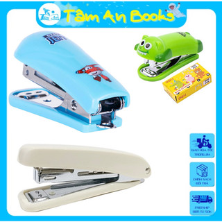 Kẹp ghim dập ghim bấm giấy DELI mini dễ thương kèm ghim bấm các mã- Tâm An Books