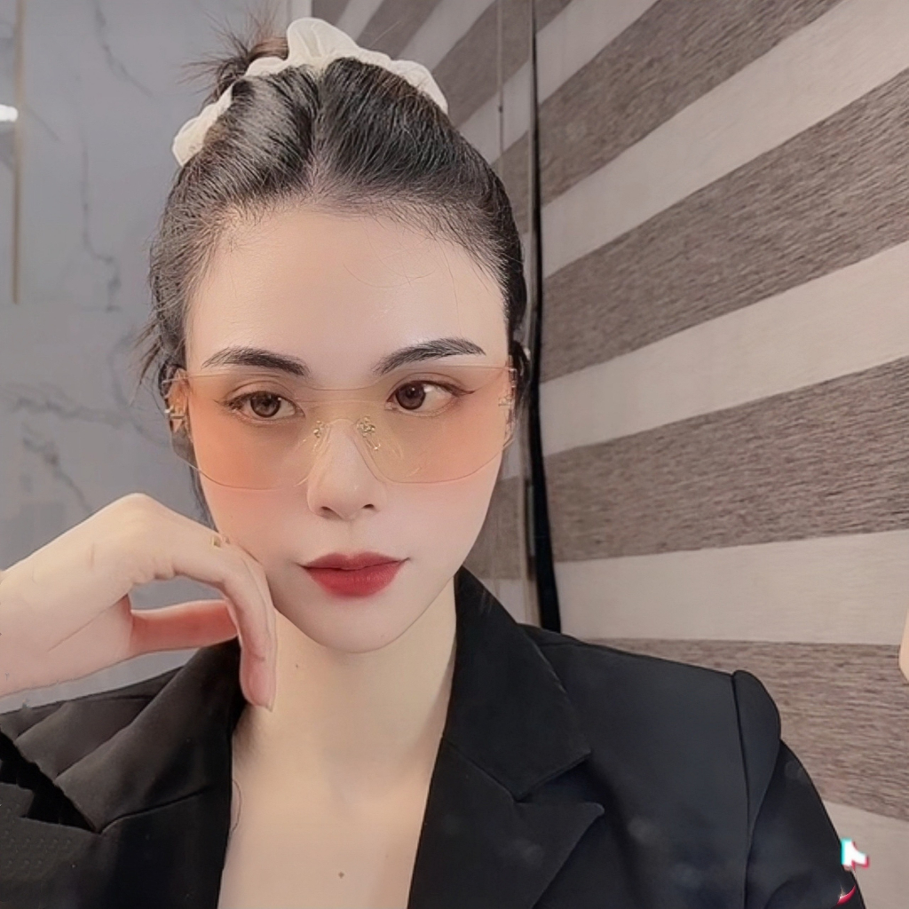 KM29 kính mát full không viền 2023 chống uv