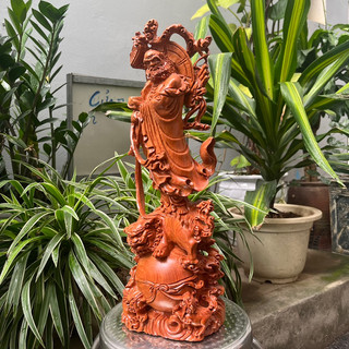Tượng đạt ma sư tổ gỗ hương (cao 40cn x 12x 11cm)