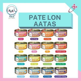 Pate cho mèo - pate lon aatas cho mèo 24 vị 80gr - tuca pet shop