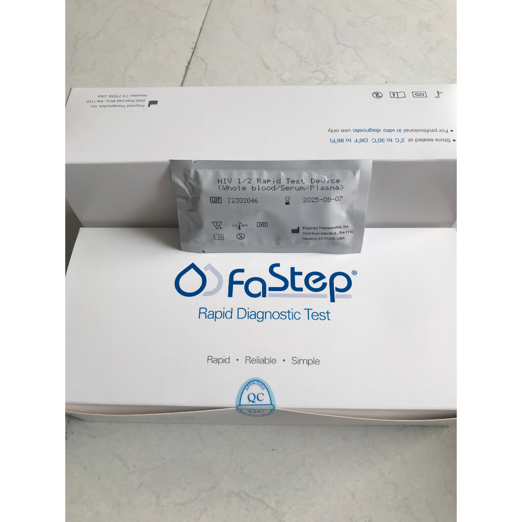 Que thử nhanh HIV tại nhà Fastep USA kết quả chính xác đến 99%
