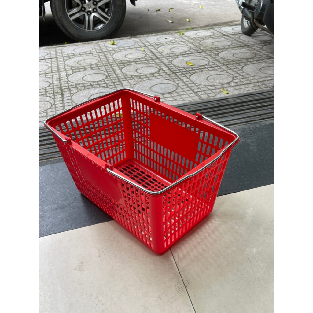 Giỏ xách tay siêu thị quai Inox