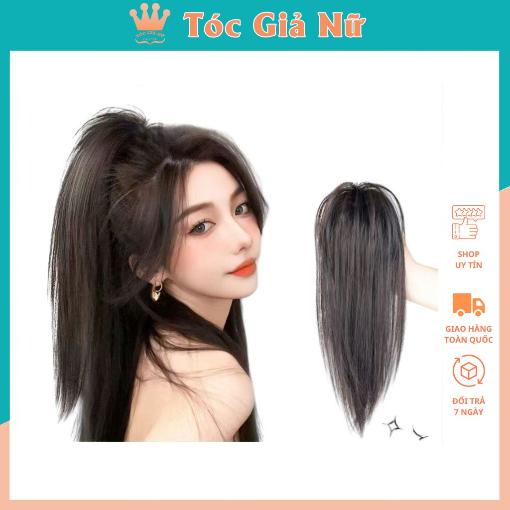 Tóc giả ngoặm nửa đầu siu hót đủ mẫu thẳng xoăn xù