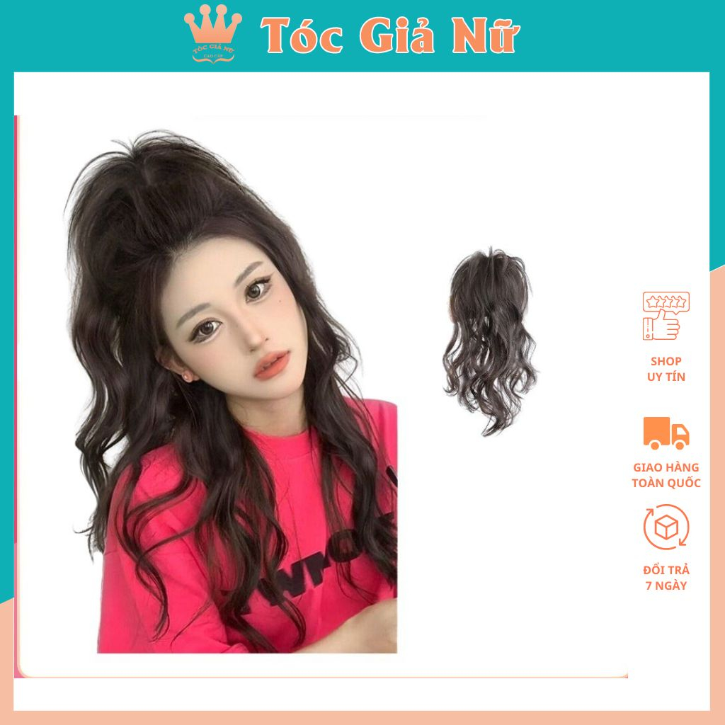 Tóc giả ngoặm nửa đầu siu hót đủ mẫu thẳng xoăn xù