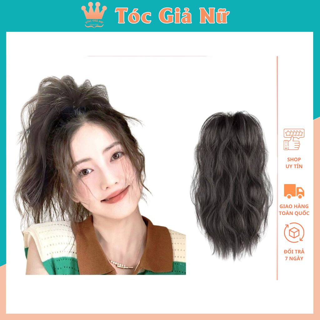 Tóc giả ngoặm nửa đầu siu hót đủ mẫu thẳng xoăn xù