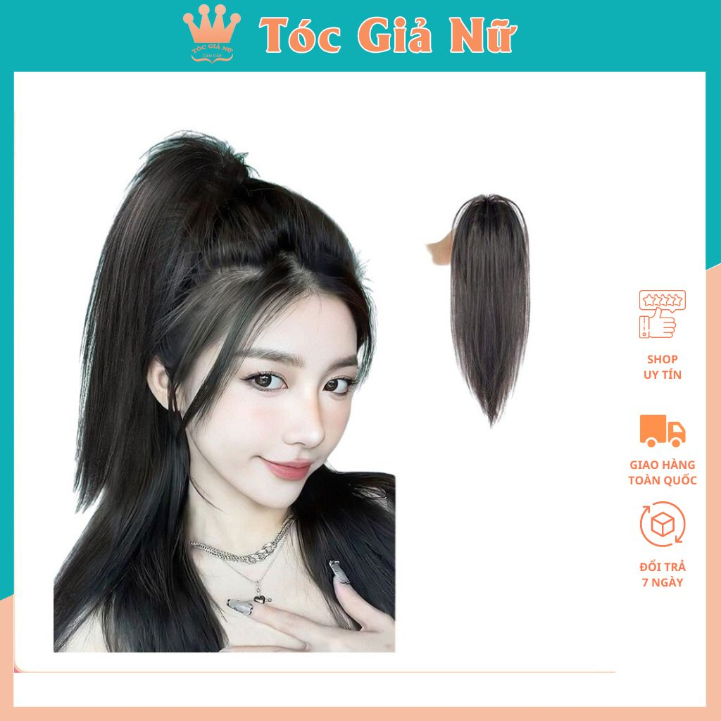 Tóc giả ngoặm nửa đầu siu hót đủ mẫu thẳng xoăn xù
