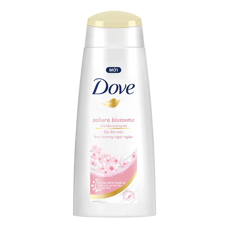Sửa tắm Dove  Hương hoa anh đào chai 200g