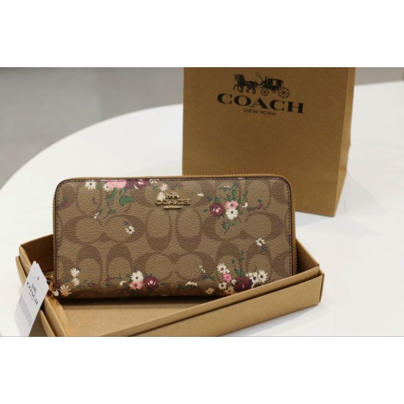 VÍ COACH Long Zip Around Wallet