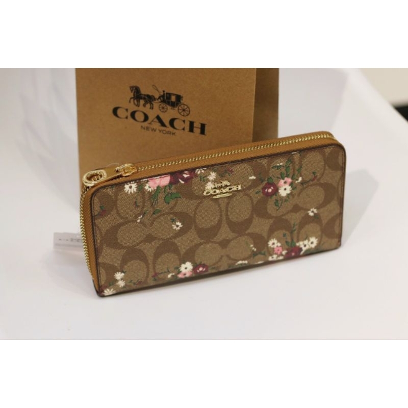 VÍ COACH Long Zip Around Wallet