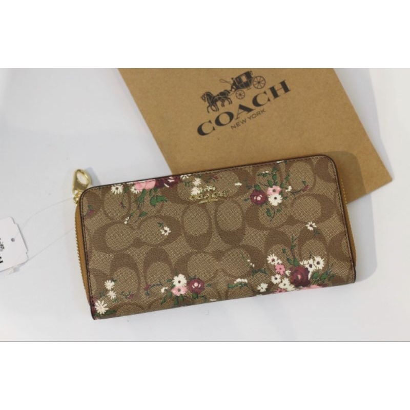 VÍ COACH Long Zip Around Wallet