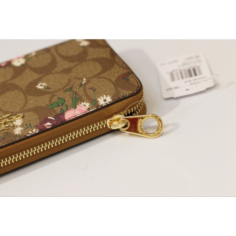 VÍ COACH Long Zip Around Wallet