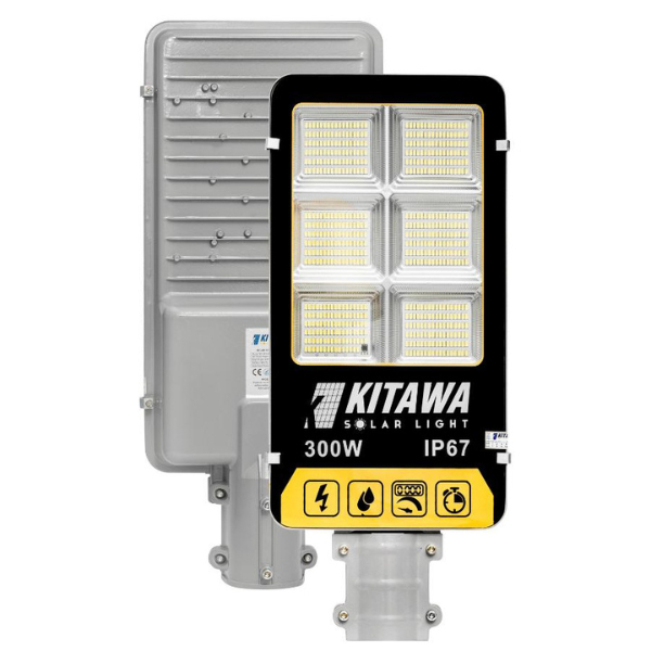 BC1300 Đèn Đường Năng Lượng Mặt Trời Kitawa 300W, Siêu Sáng Và Chống Nước IP67