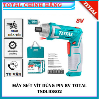 Máy siết vít dùng pin 8v total tsdli0802 hàng chính hãng