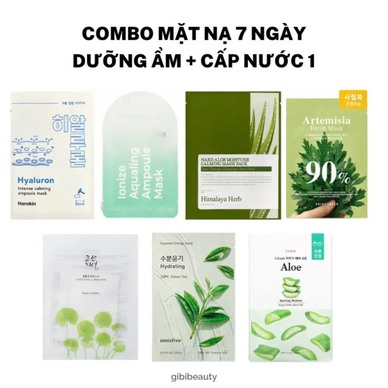 Combo mặt nạ 7 ngày Hàn Quốc