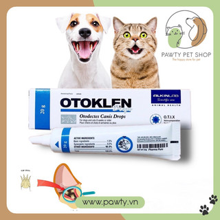 Trị rận tai viêm nấm tai cho chó mèo ALKIN Otoklen