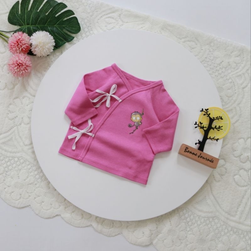 Bunnybaby - Combo 5 áo cột dây sơ sinh cao cấp Bunny cho bé 3-5kg ( mẫu ngẫu nhiên)