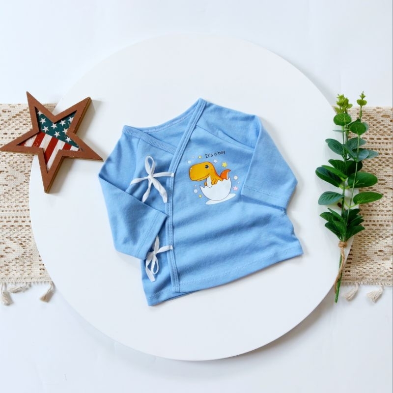 Bunnybaby - Combo 5 áo cột dây sơ sinh cao cấp Bunny cho bé 3-5kg