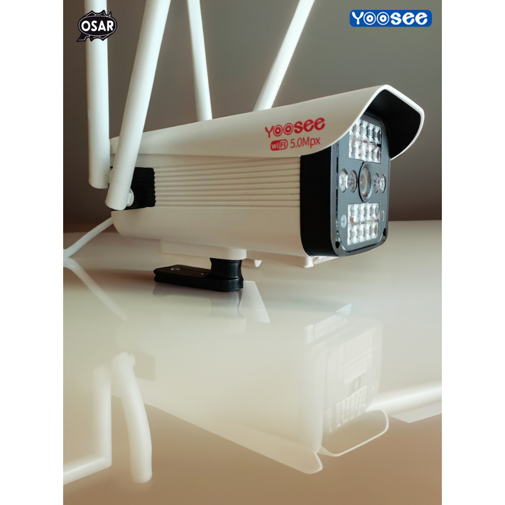 Chính Hãng Camera Wifi ngoài trời Yoosee thân xoay 4 râu 5MPX Zoom quang học 8X, 22 LED quay quét 360 độ,Xem đêm có màu